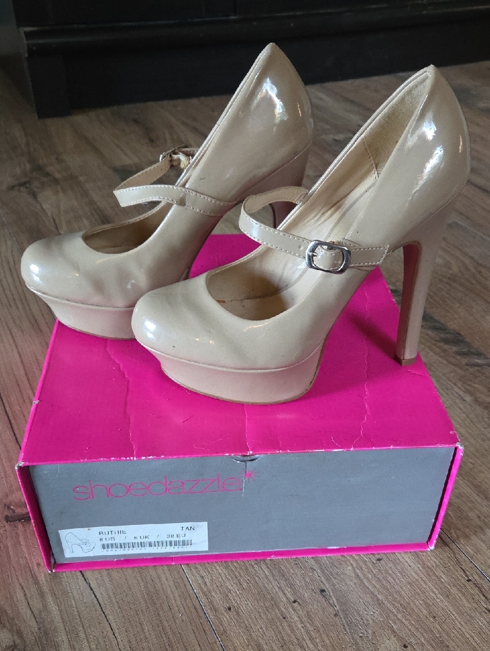 Shoe Dazzle | Ruthie Tan Patent Mary Jane Platform Pumps